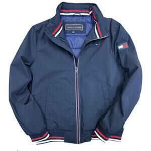 NEW TOMMY HILFIGER men's water resistant jacket in navy